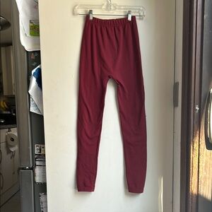 Kids Red Full-Length Stretch Leggings